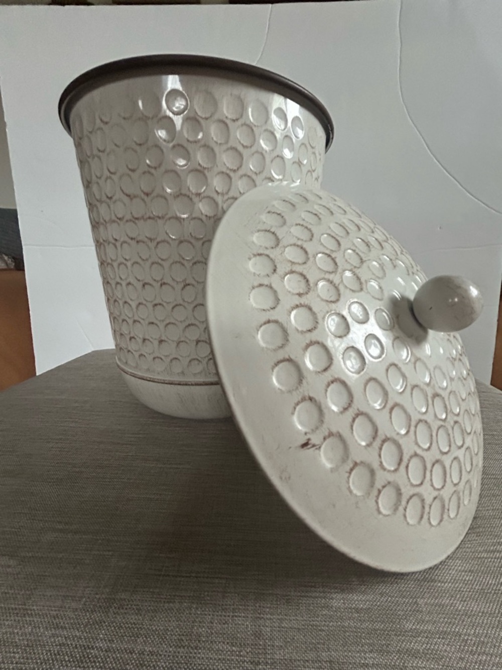 Better Homes And Gardens Antiqued White Galvanized Ice Bucket & Oval Tub - Picture 6 of 12